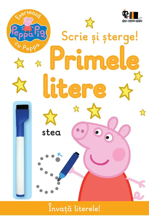 Peppa Pig: exerseaza cu Peppa. Scrie si sterge! Primele litere
