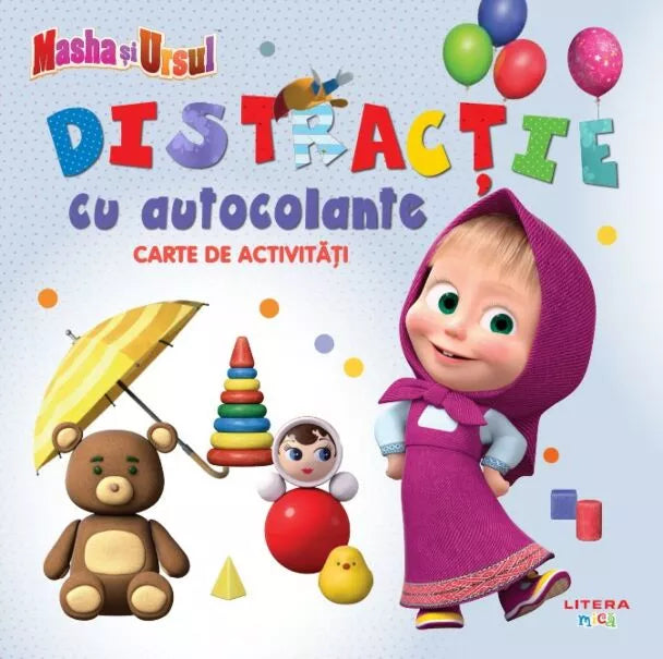 MASHA SI URSUL. Distractie cu autocolante. Carte de activitati