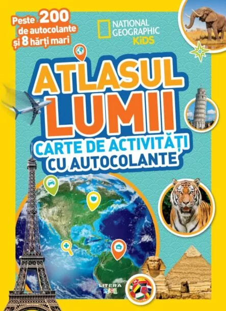 Atlasul lumii. Carte de activități cu autocolante