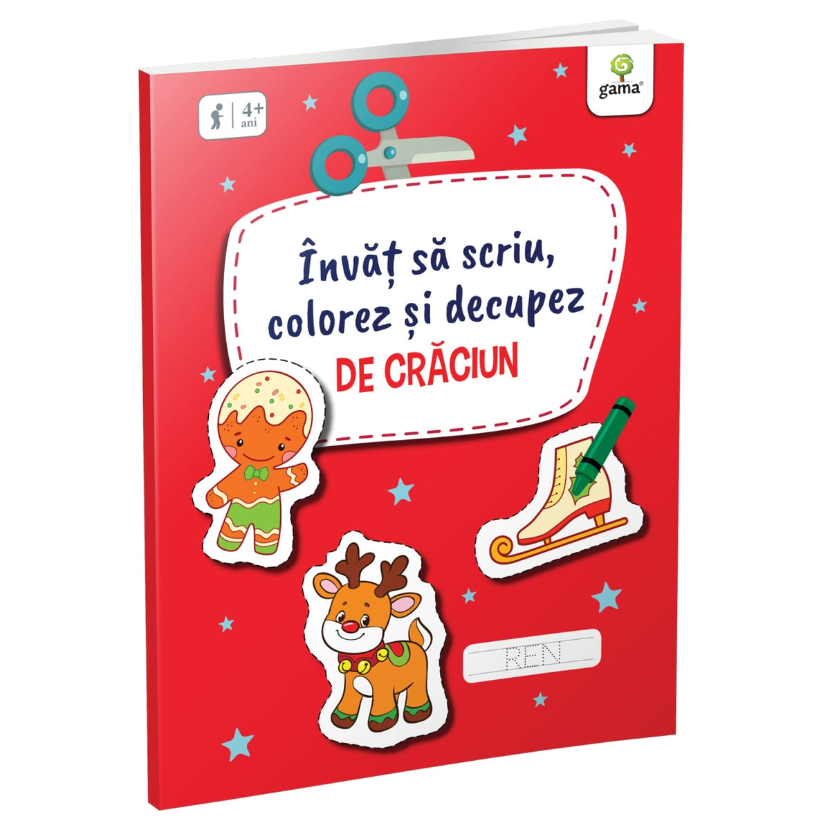De Craciun - Invat sa scriu, colorez si decupez
