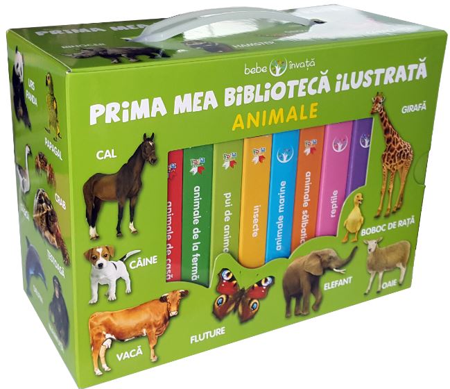 Prima mea biblioteca ilustrata (8 carticele). Primele cuvinte + Animale - Prima mea biblioteca ilustrata, Bebe invata