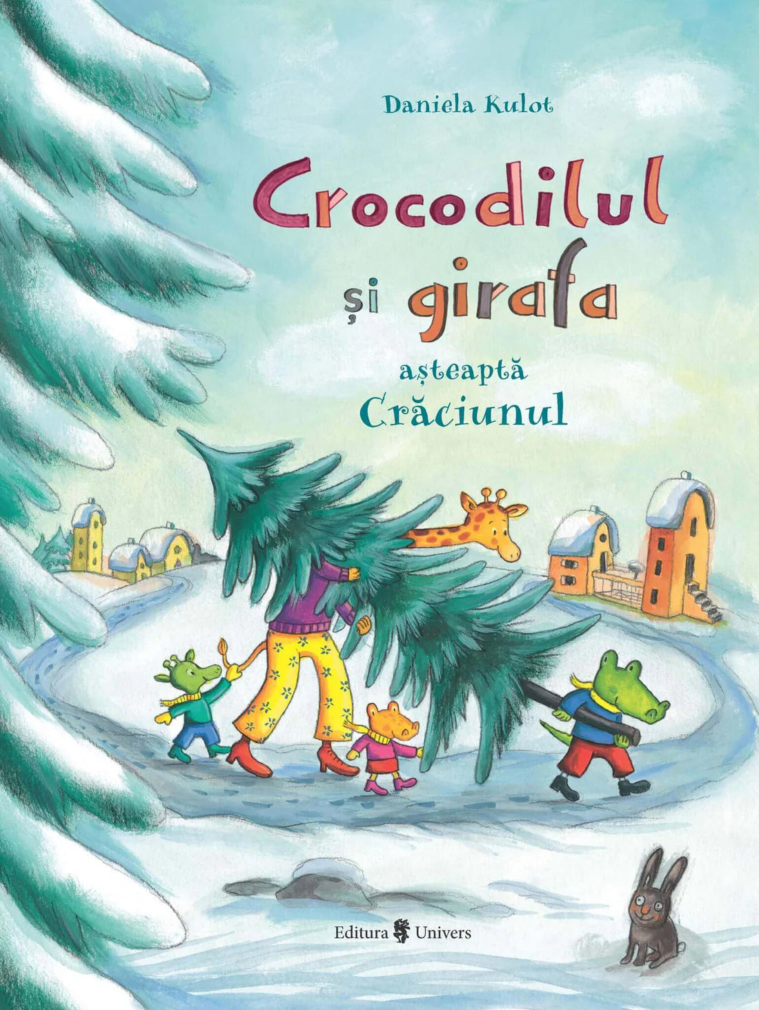 Crocodilul și girafa așteapta Craciunul