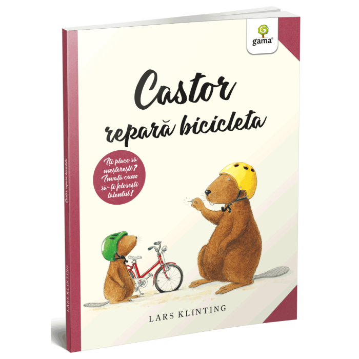 Castor repara bicicleta