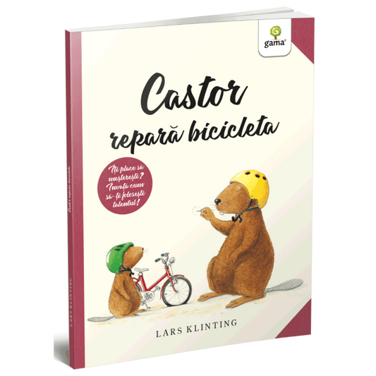 Castor repara bicicleta