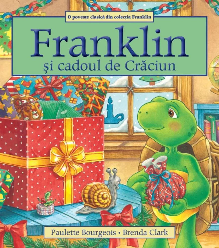 Franklin și cadoul de Crăciun + Insigna cu pisica și cărți - Pentru iubitorii de lectură