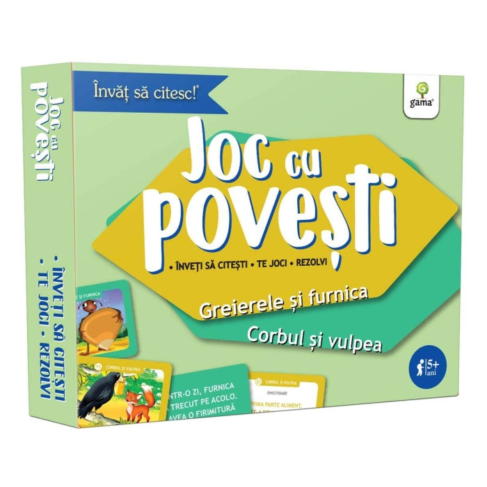 Greierele si furnica - Corbul si vulpea - Carduri pt. inv. Citirii