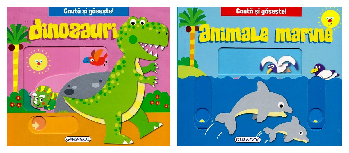 Cauta si gaseste. Dinozauri + Cauta si gaseste. Animale marine