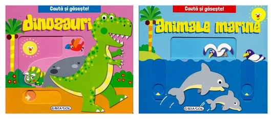Cauta si gaseste. Dinozauri + Cauta si gaseste. Animale marine