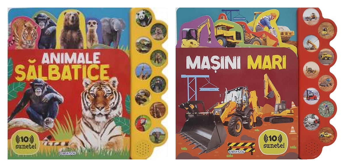 Animale salbatice 10 sunete + 10 sunete - Masini mari