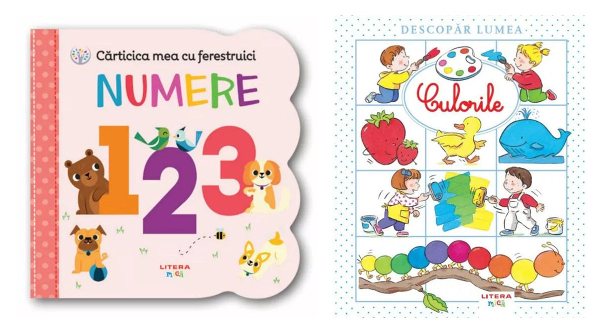 CARTICICA MEA CU FERESTRUICI. Numere 123. Bebe invata. reeditare + Descopar lumea. Culorile