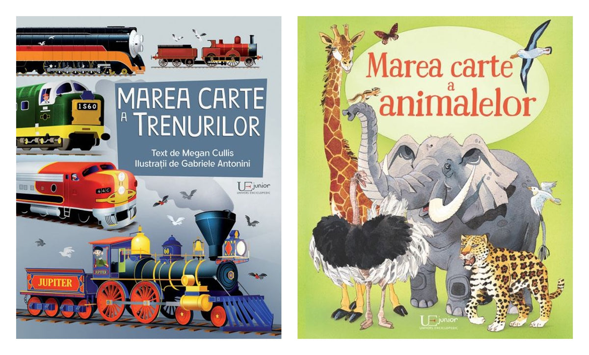 Pachet: Marea carte a trenurilor - Megan Cullis - Usborne Books + Marea carte a animalelor