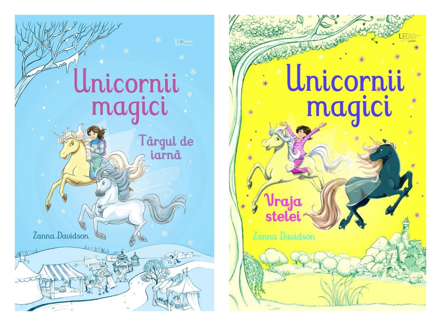 Unicornii magici. Targul de iarna Zanna Davidson. Carte Usborn + Unicornii magici. Vraja stelei