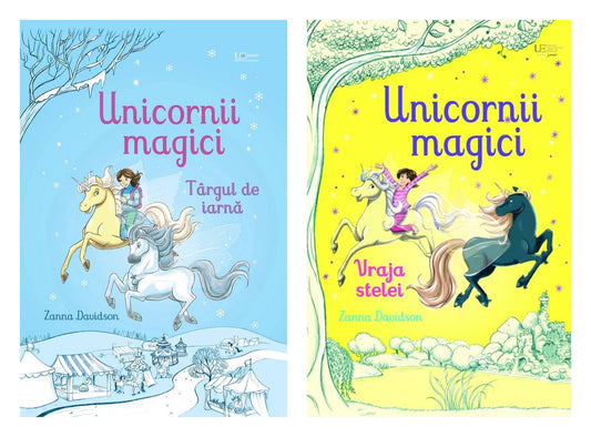 Unicornii magici. Targul de iarna Zanna Davidson. Carte Usborn + Unicornii magici. Vraja stelei