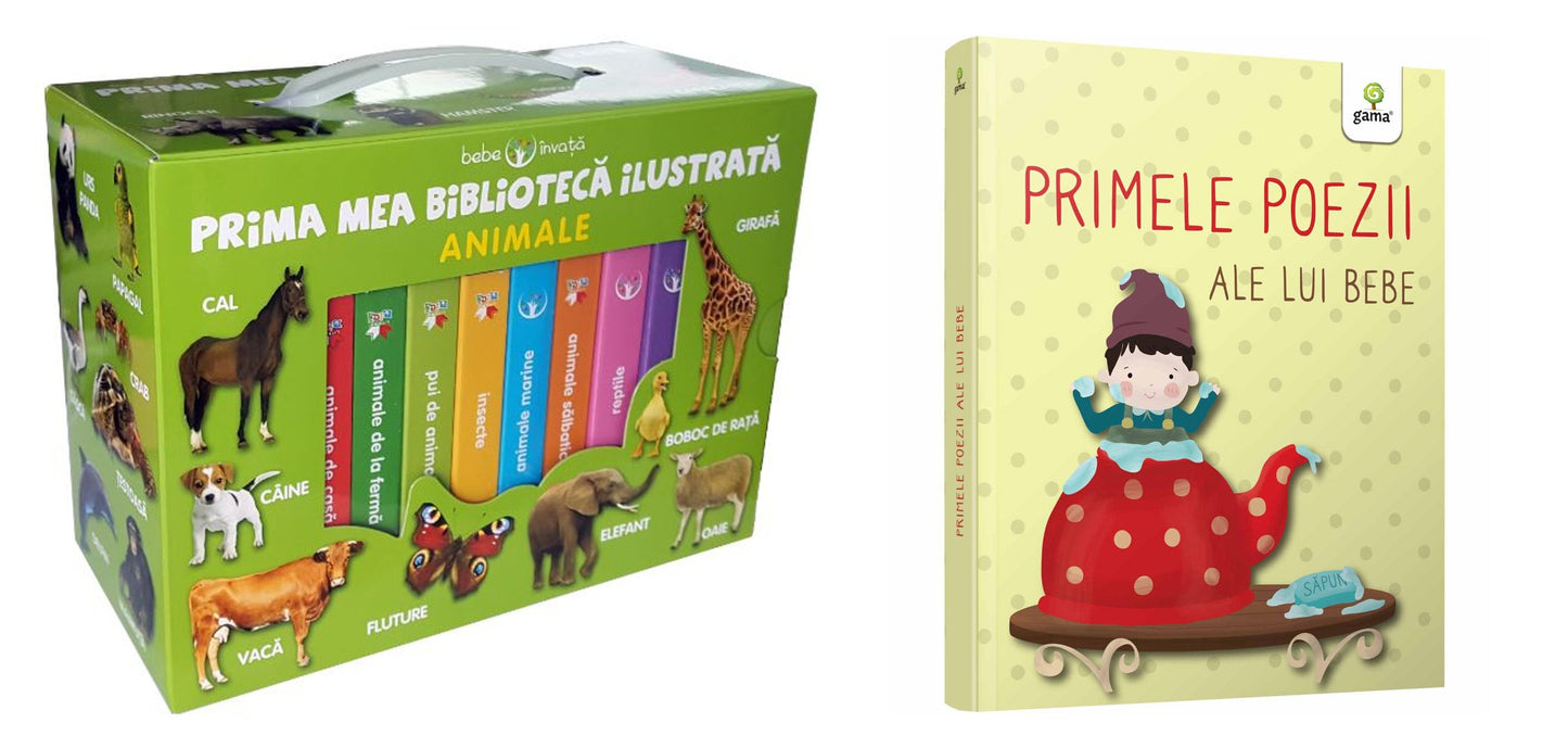 Animale - Prima mea biblioteca ilustrata, Bebe invata + Primele poezii ale lui bebe