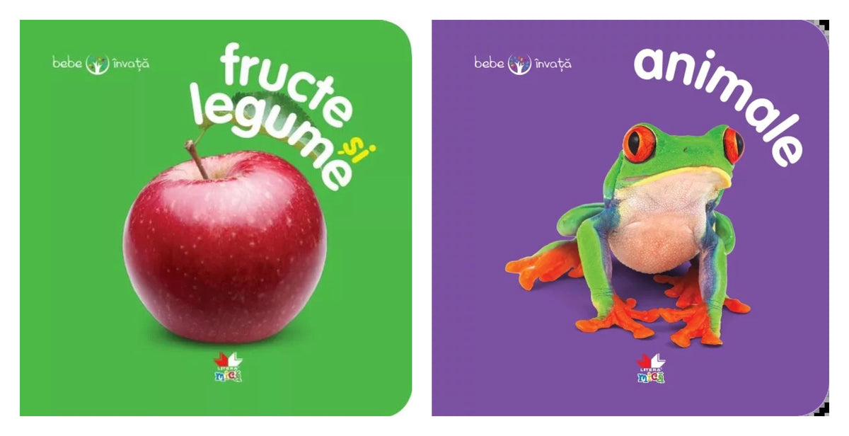 Fructe și legume. Bebe învață + Animale. Bebe învață