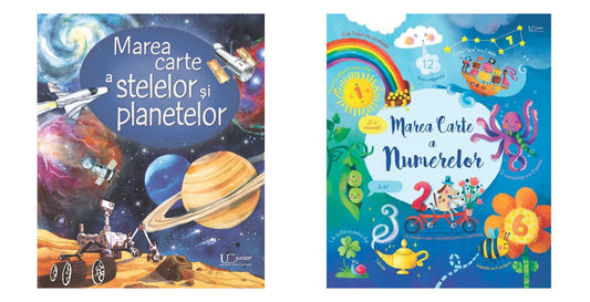 Marea carte a stelelor si planetelor, Usborne Books + Marea carte a numerelor (Usborne)