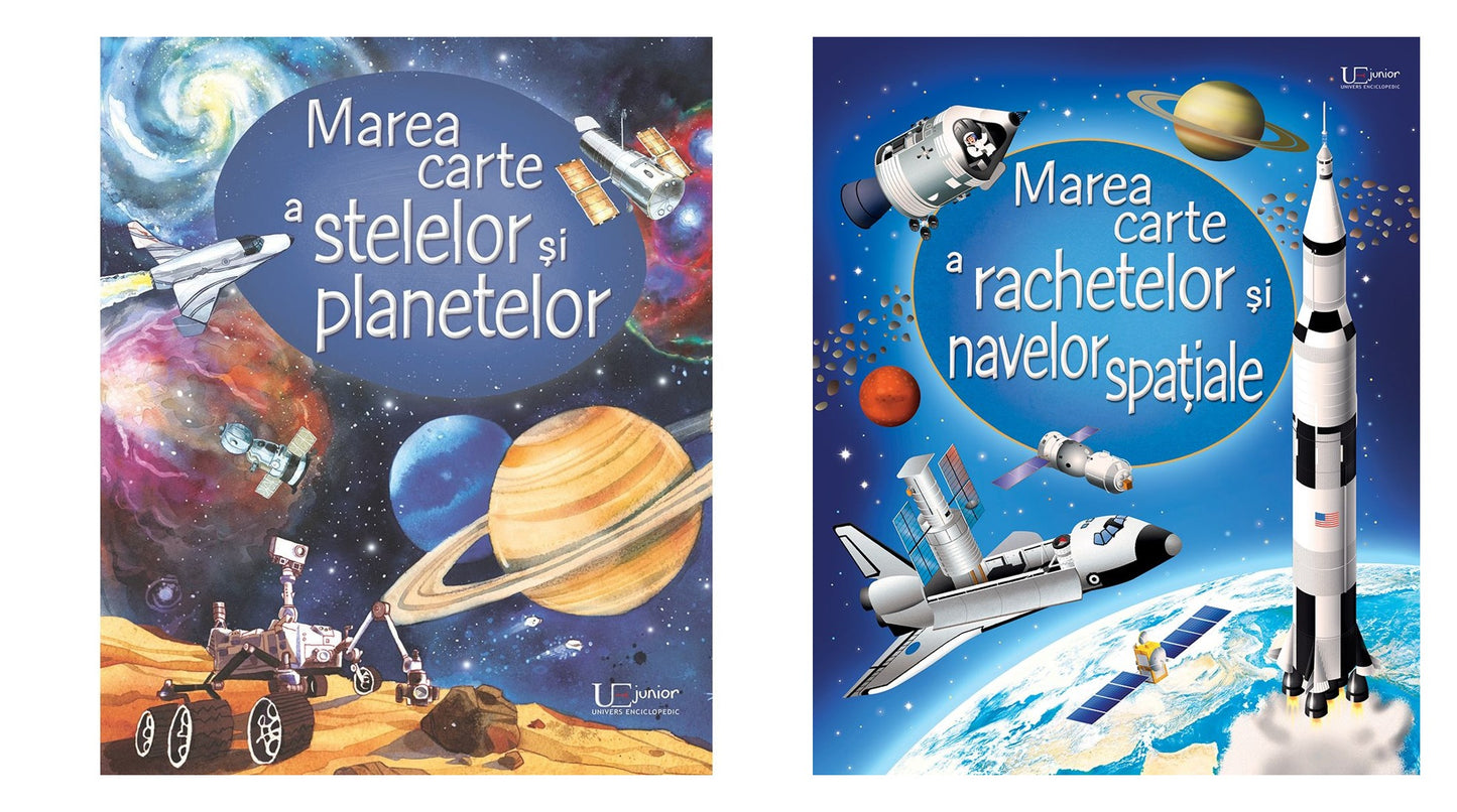 Marea carte a stelelor si planetelor, Usborne Books + Marea carte a rachetelor si navelor spatiale