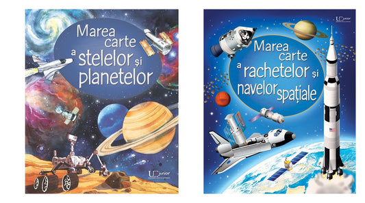 Marea carte a stelelor si planetelor, Usborne Books + Marea carte a rachetelor si navelor spatiale
