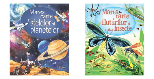 Marea carte a stelelor si planetelor, Usborne Books + Marea carte a fluturilor si a altor insecte, Emily Bone