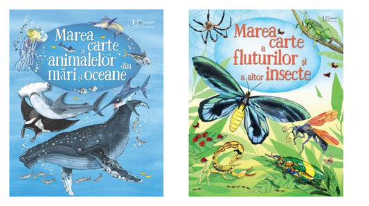 Marea carte a animalelor din mări și oceane + Marea carte a fluturilor si a altor insecte, Emily Bone
