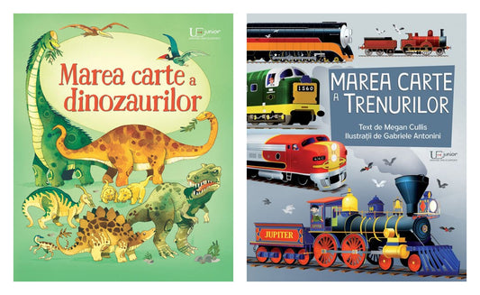 Marea carte a dinozaurilor + Marea carte a trenurilor - Megan Cullis - Usborne Books
