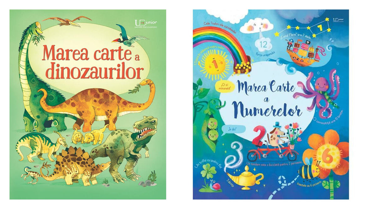 Marea carte a dinozaurilor + Marea carte a numerelor (Usborne)