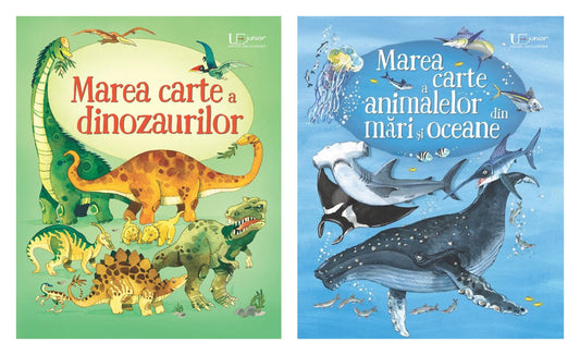 Marea carte a dinozaurilor + Marea carte a animalelor din mări și oceane