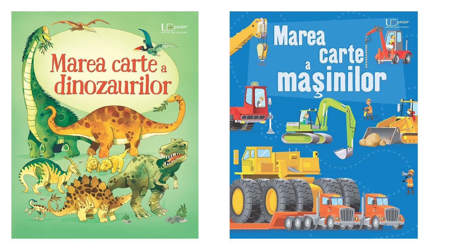 Marea carte a dinozaurilor + Marea carte a masinilor (Usborne)