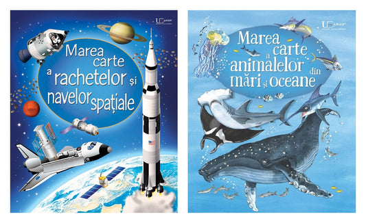 Marea carte a rachetelor si navelor spatiale + Marea carte a animalelor din mări și oceane