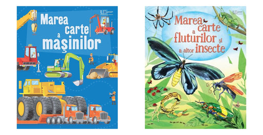 Marea carte a masinilor (Usborne) + Marea carte a fluturilor si a altor insecte, Emily Bone