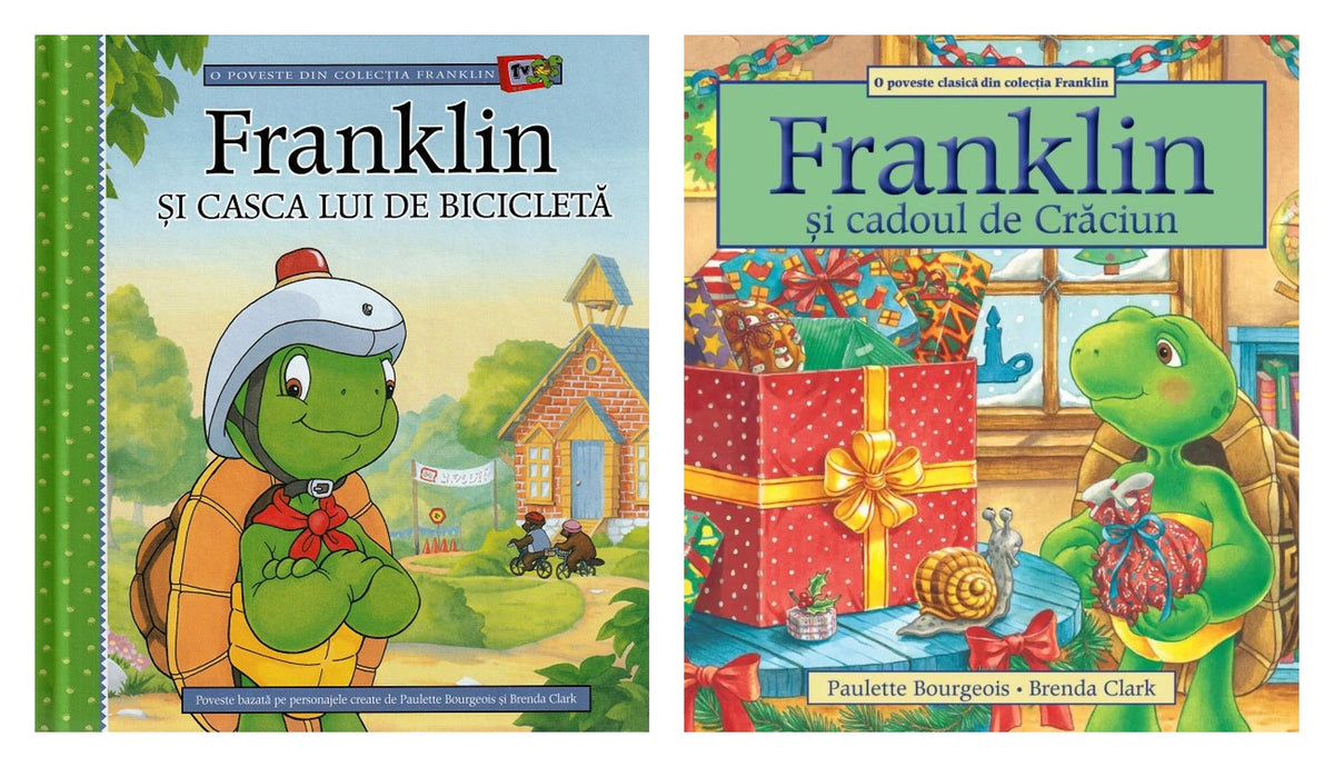 Franklin si casca lui de bicicleta + Franklin și cadoul de Crăciun