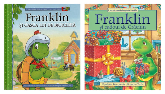 Franklin si casca lui de bicicleta + Franklin și cadoul de Crăciun