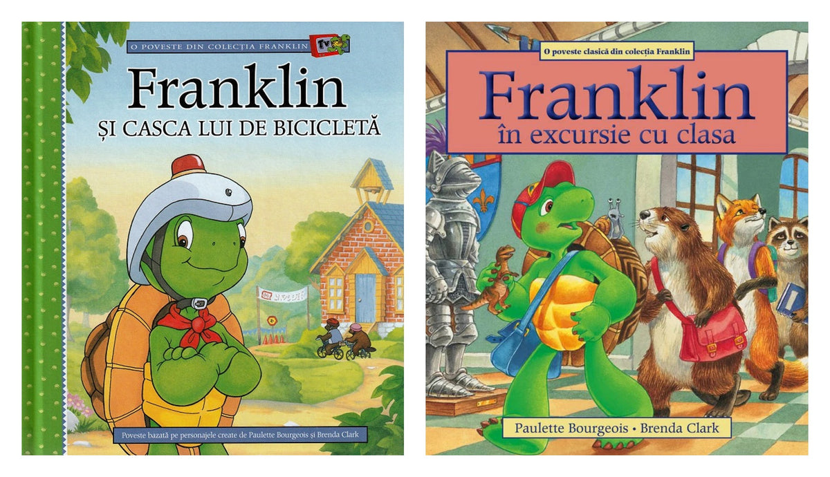 Pachet: Franklin si casca lui de bicicleta + Franklin in excursie cu clasa