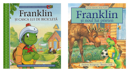 Franklin si casca lui de bicicleta + Franklin și noul lui prieten