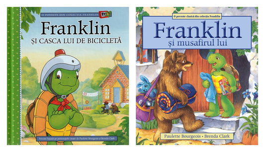 Franklin si casca lui de bicicleta + Franklin și musafirul lui