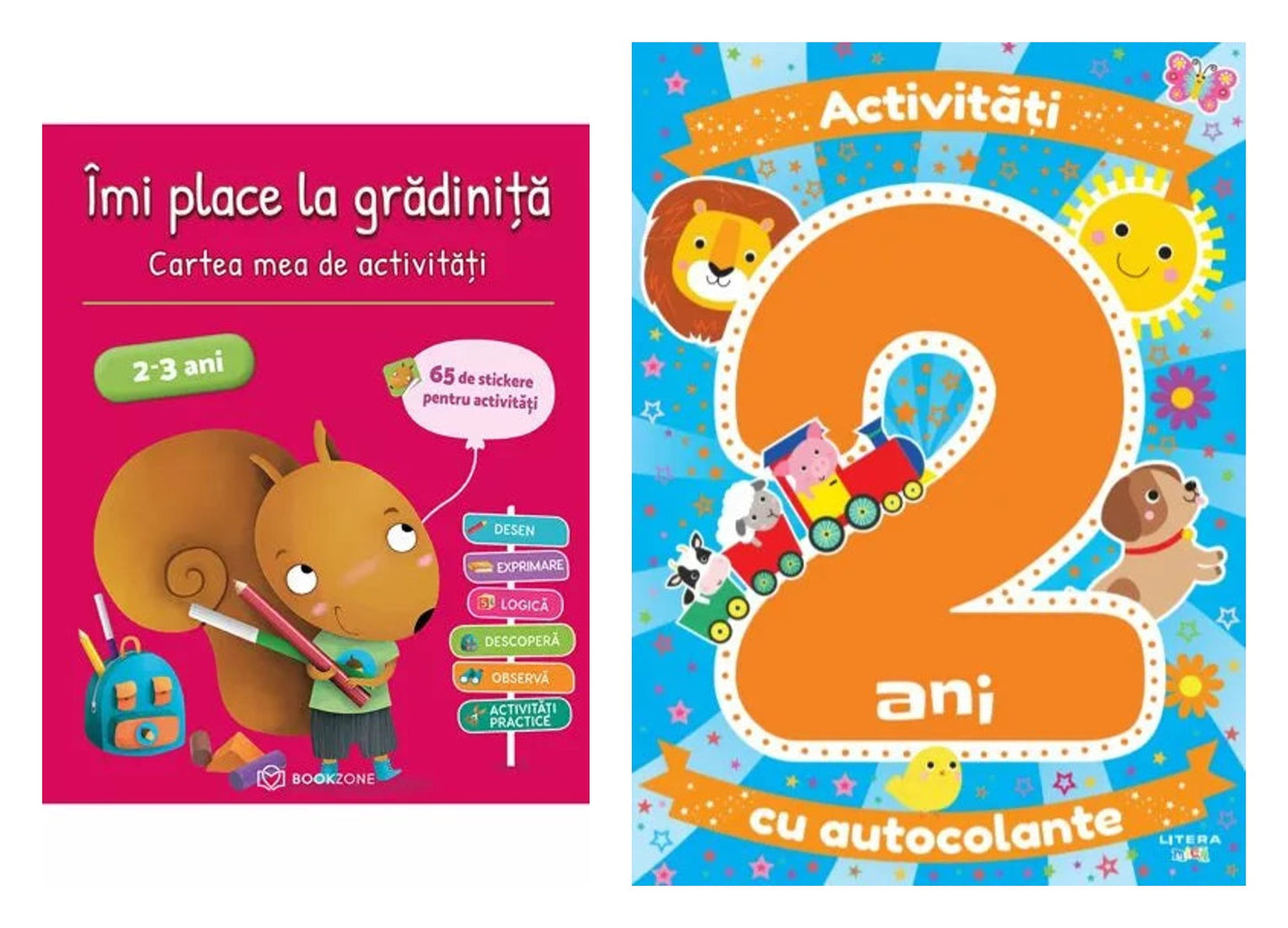 Imi place la gradinita - Cartea mea de activitati 2-3 ani + Activitati cu autocolante la 2 ani