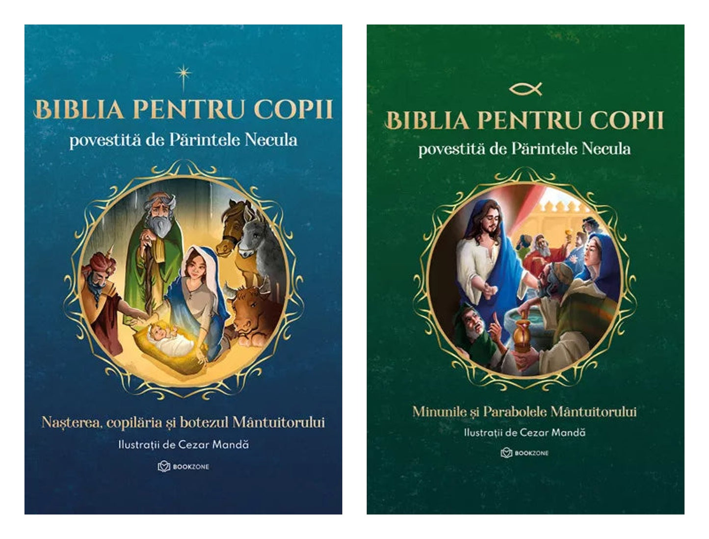 Biblia pentru copii povestită de Părintele Necula Vol. I + Biblia pentru copii povestita de Parintele Necula 2