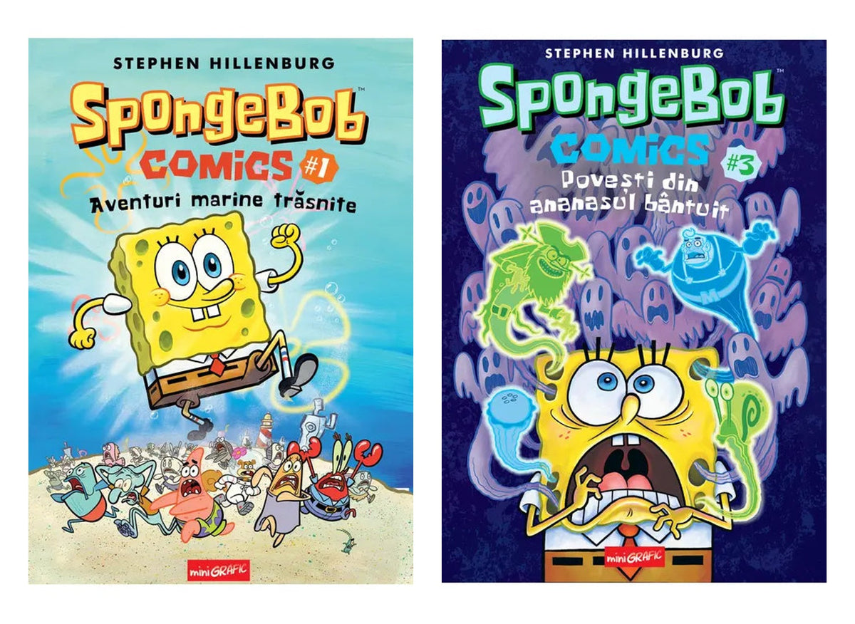 Spongebob comics 1: aventuri marine trasnite, Stephen Hillenburg + SPONGEBOB COMICS #3: POVESTI DIN ANANASUL BANTUIT   (Stephen Hillenburg)    [miniGRAFIC]