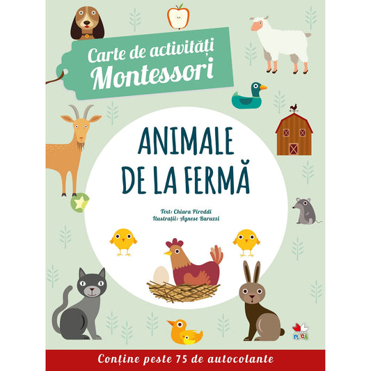 Carte de activitati Montessori. Animale de la ferma